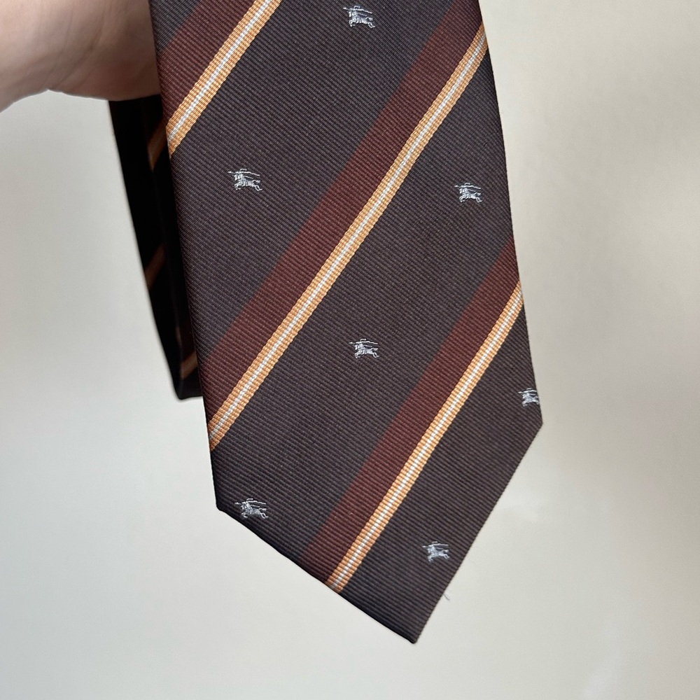 Burberry Brown Silk Tie - Picture 3 of 12